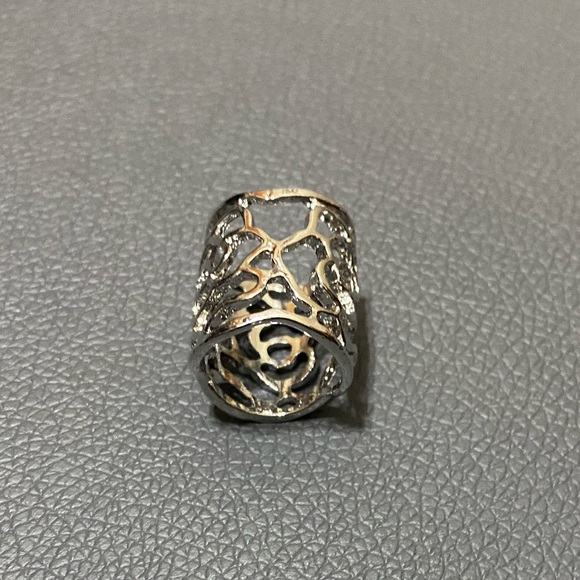 NWT I.N.C International Concepts Butterfly Scarf w/Silver Scarf Ring - Picture 3 of 3